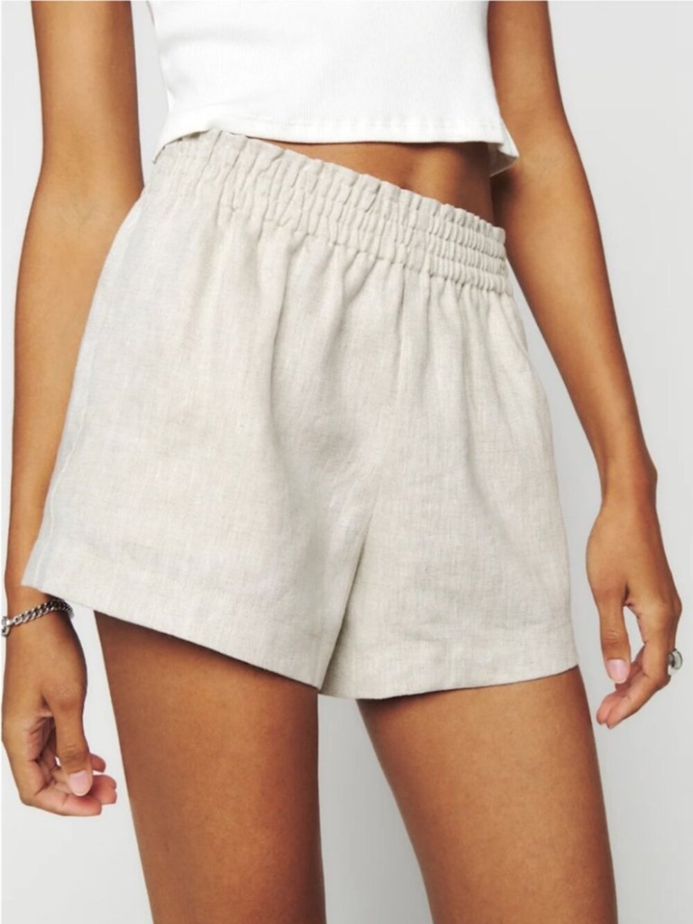 Reformation Mila Linen Shorts